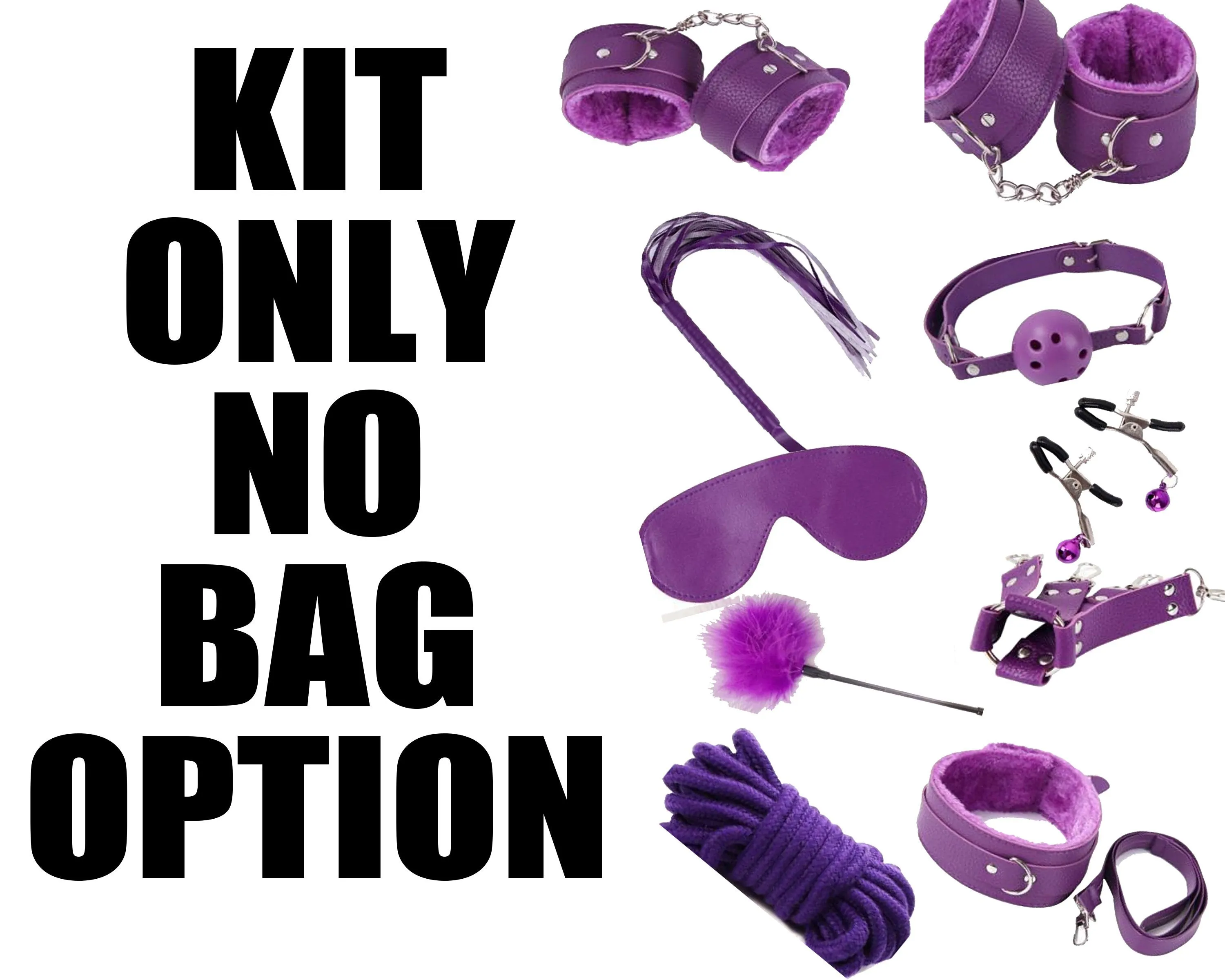 10-Piece Beginners Bondage Kit • Purple