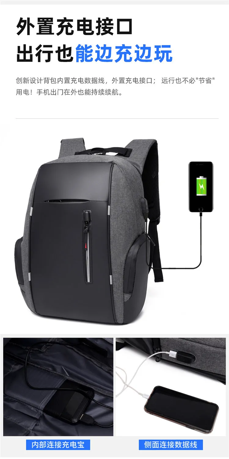 15.6-inch high-capacity computer black backpack