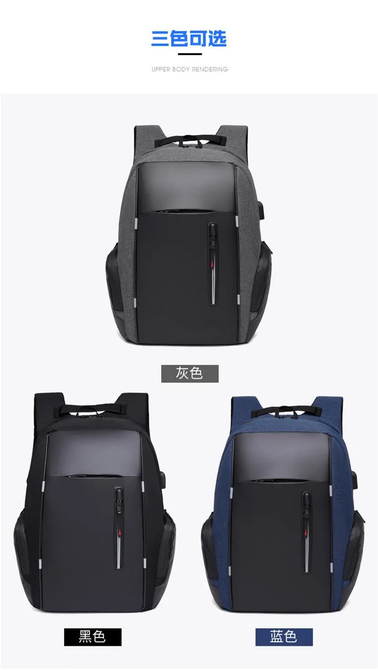 15.6-inch high-capacity computer black backpack