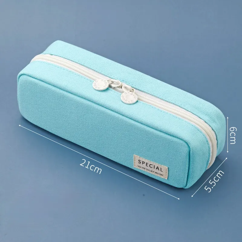 21cm Large Capacity Rectangular Pencil Case Student Color Pencil Box