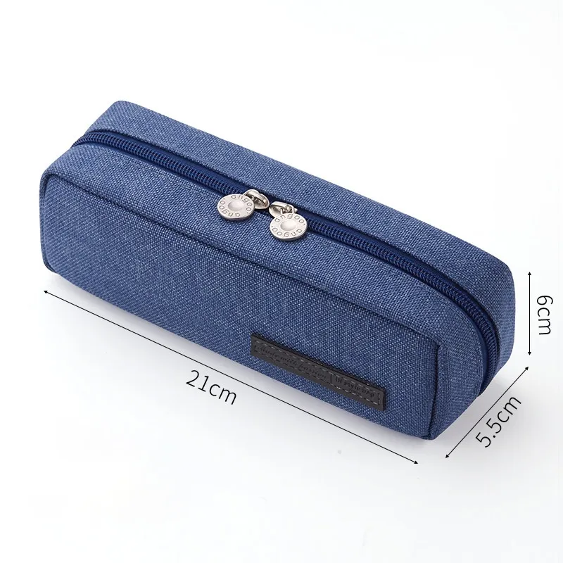 21cm Large Capacity Rectangular Pencil Case Student Color Pencil Box