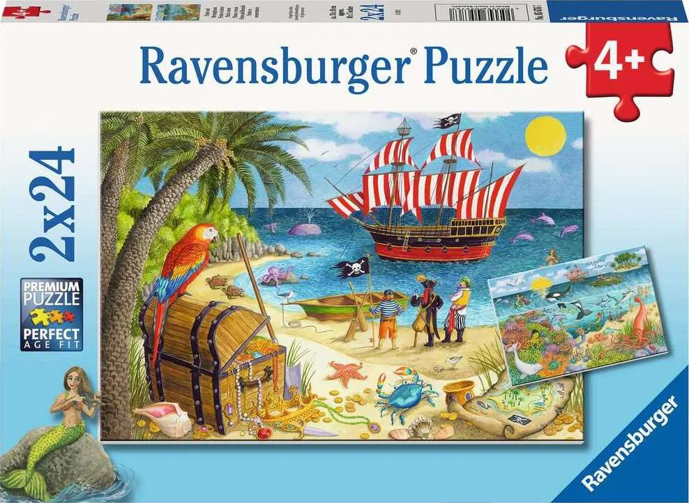 2x24pc Puzzle: Pirates & Mermaids