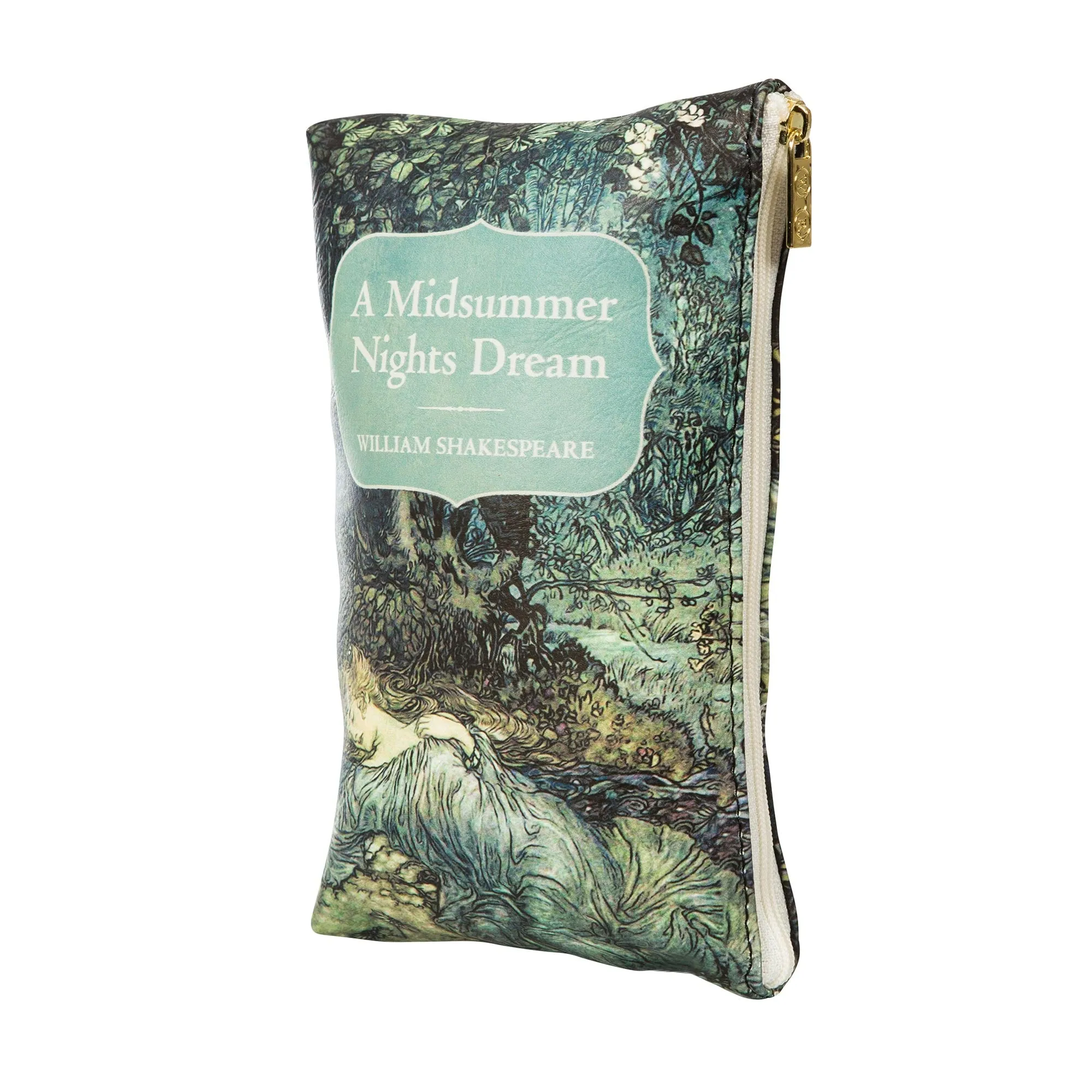 A Midsummer Nights Dream Green Book Pouch Purse Clutch