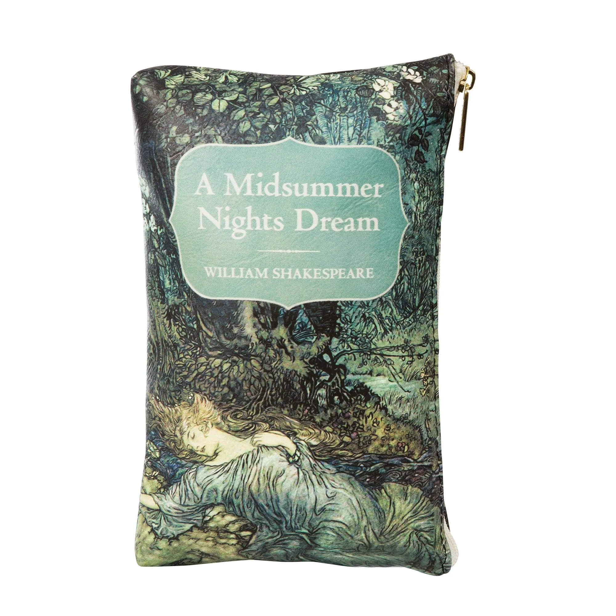 A Midsummer Nights Dream Green Book Pouch Purse Clutch