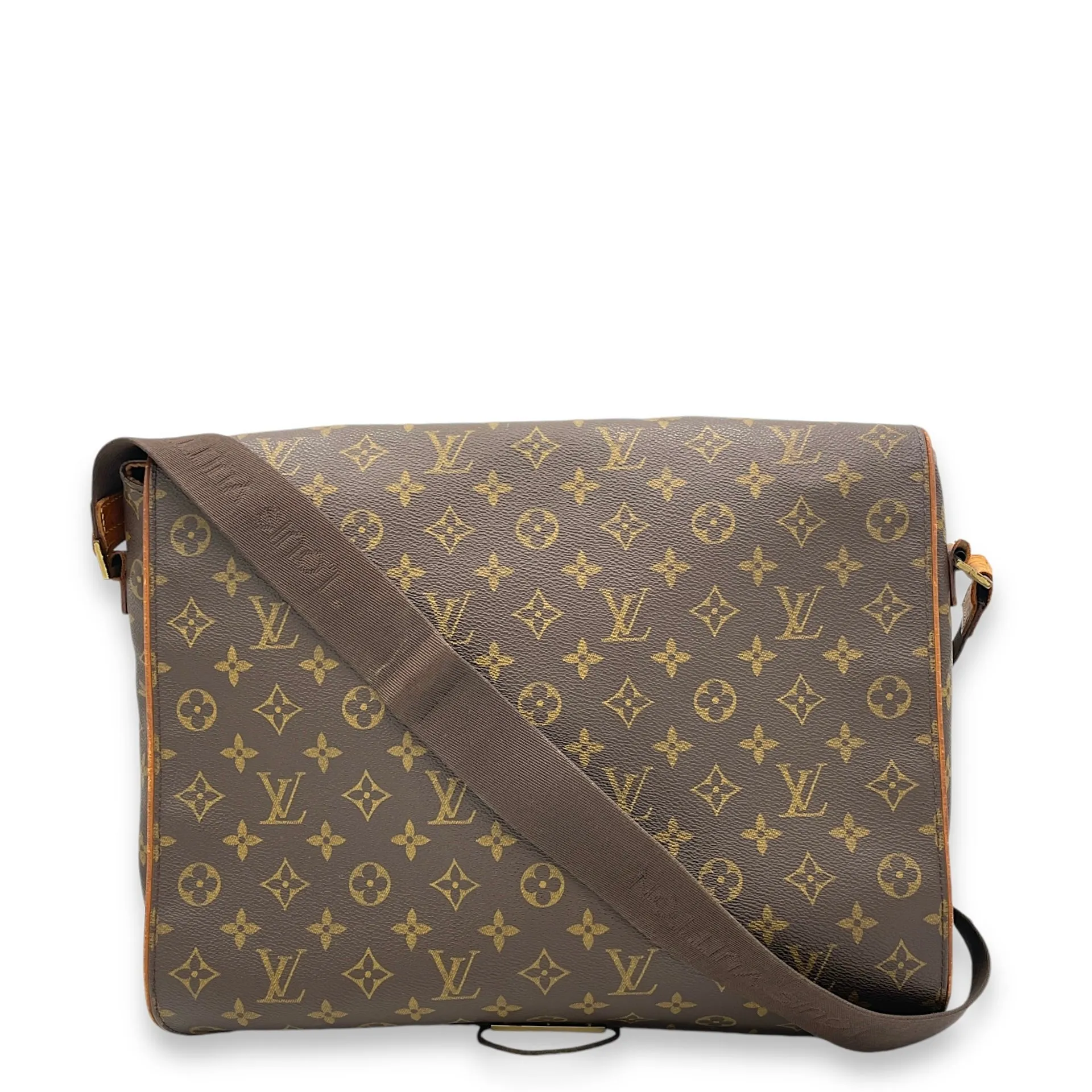 Abbesses Messenger bag in Monogram coated canvas, Gold Hardware