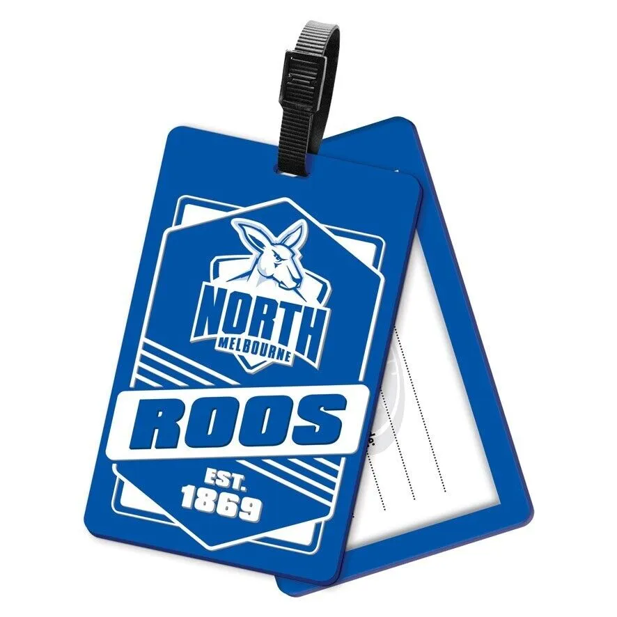 AFL Rubber Bag Tag - North Melbourne Kangaroos - School Travel Work