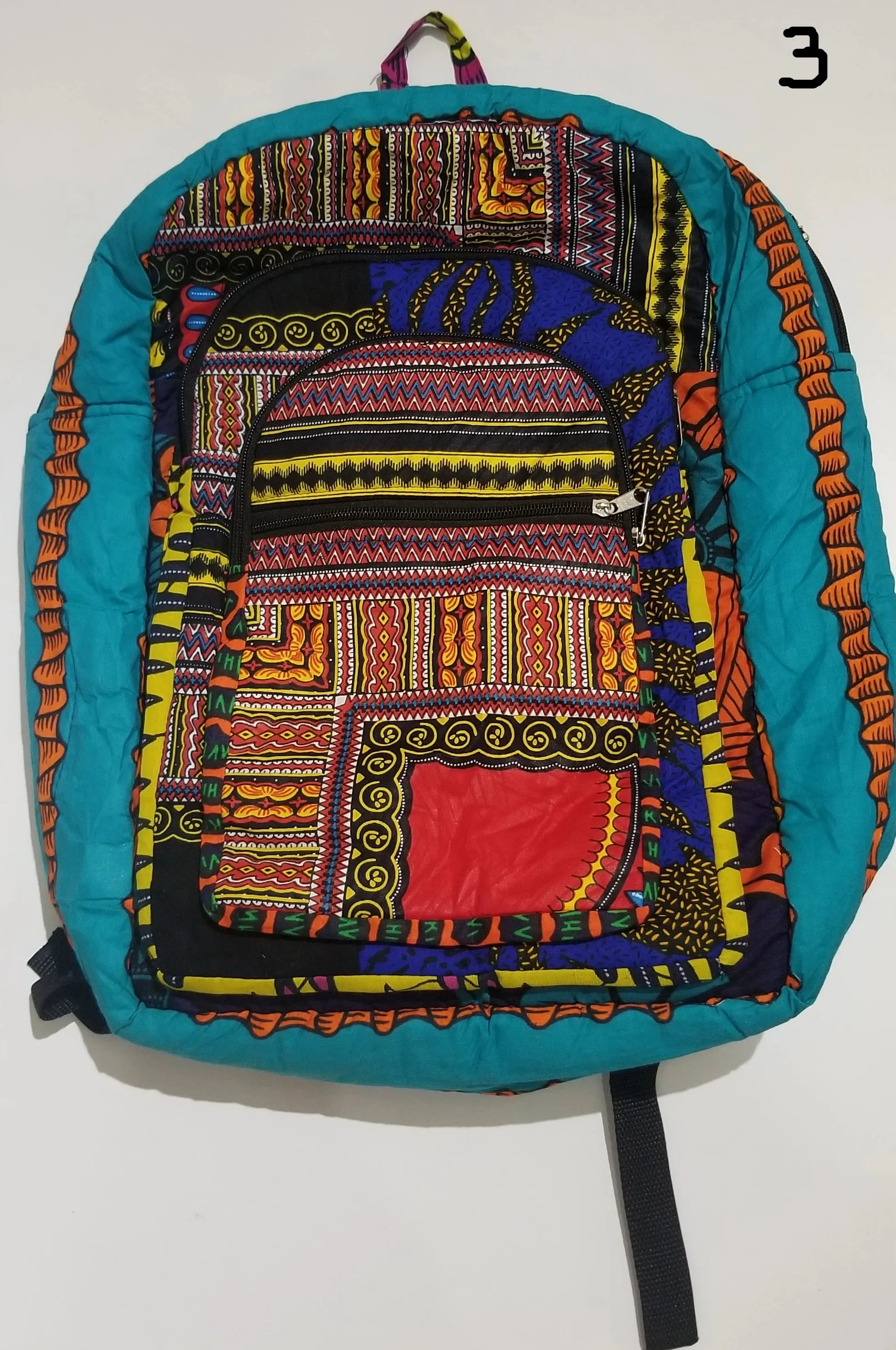 African Print Backpack - Large