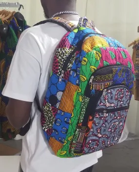 African Print Backpack - Large