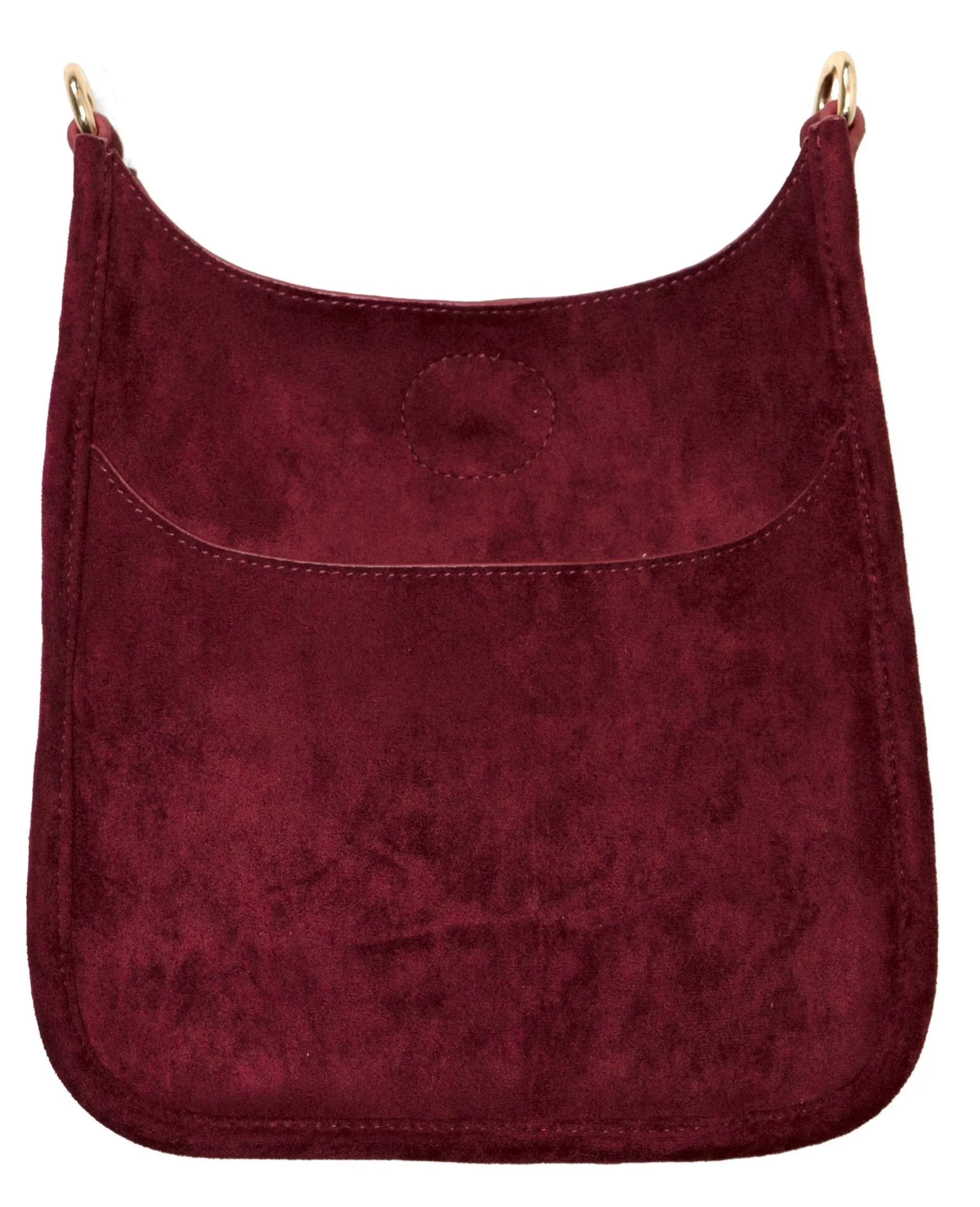 AhDorned Vegan Suede Classic Messenger Bag - No Strap