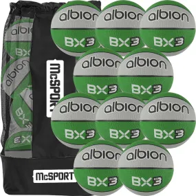 Albion BX Rubber Basketball (10 Pack with Carry Bag) | Size 3