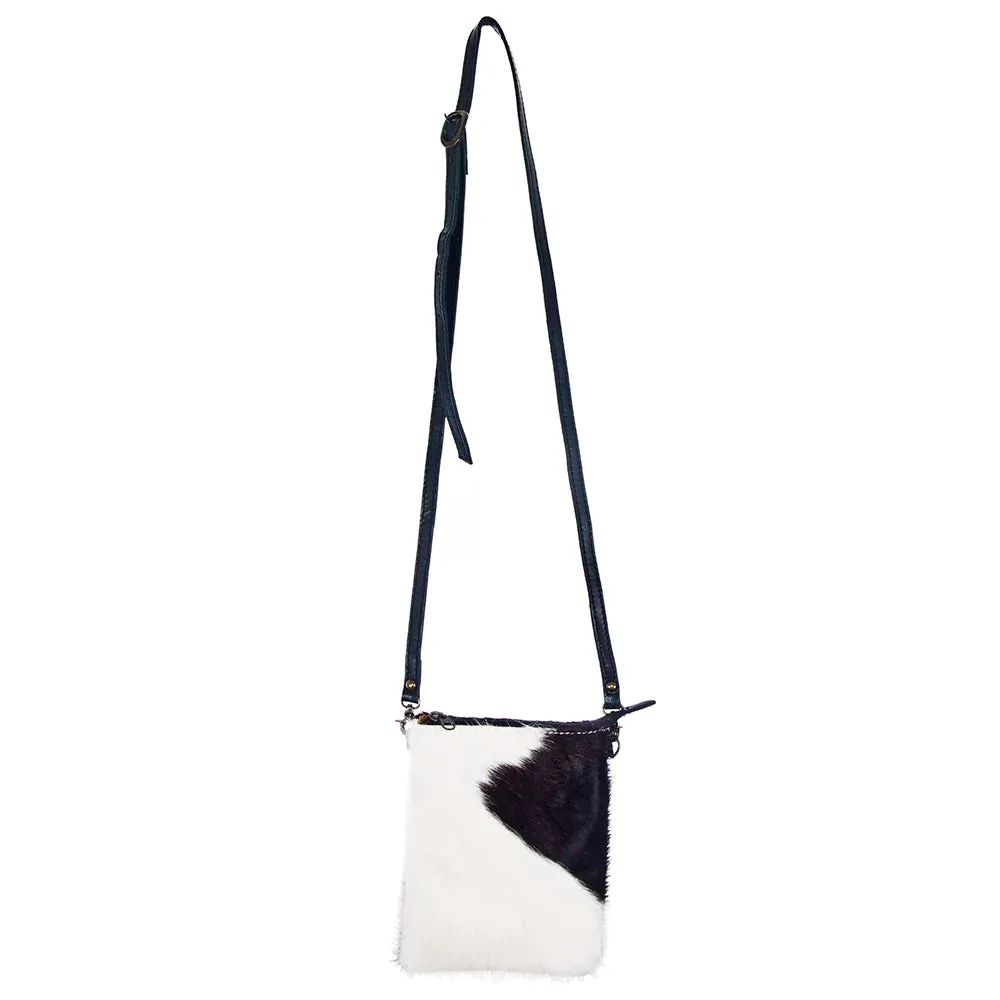 American Darling Black and White Hide Messenger Bag