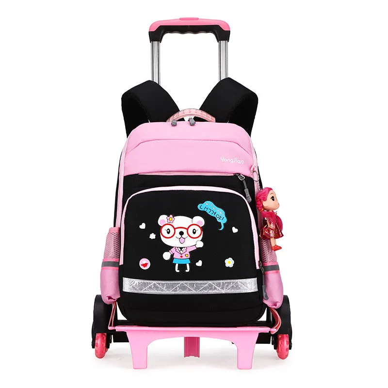 American Detachable Trolley  Bag For Elementary School Students