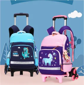 American Detachable Trolley  Bag For Elementary School Students