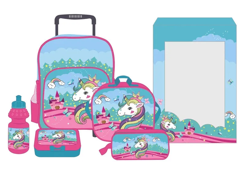 Atlas 5 in 1 Girl Trolley Set 16" Unicorn