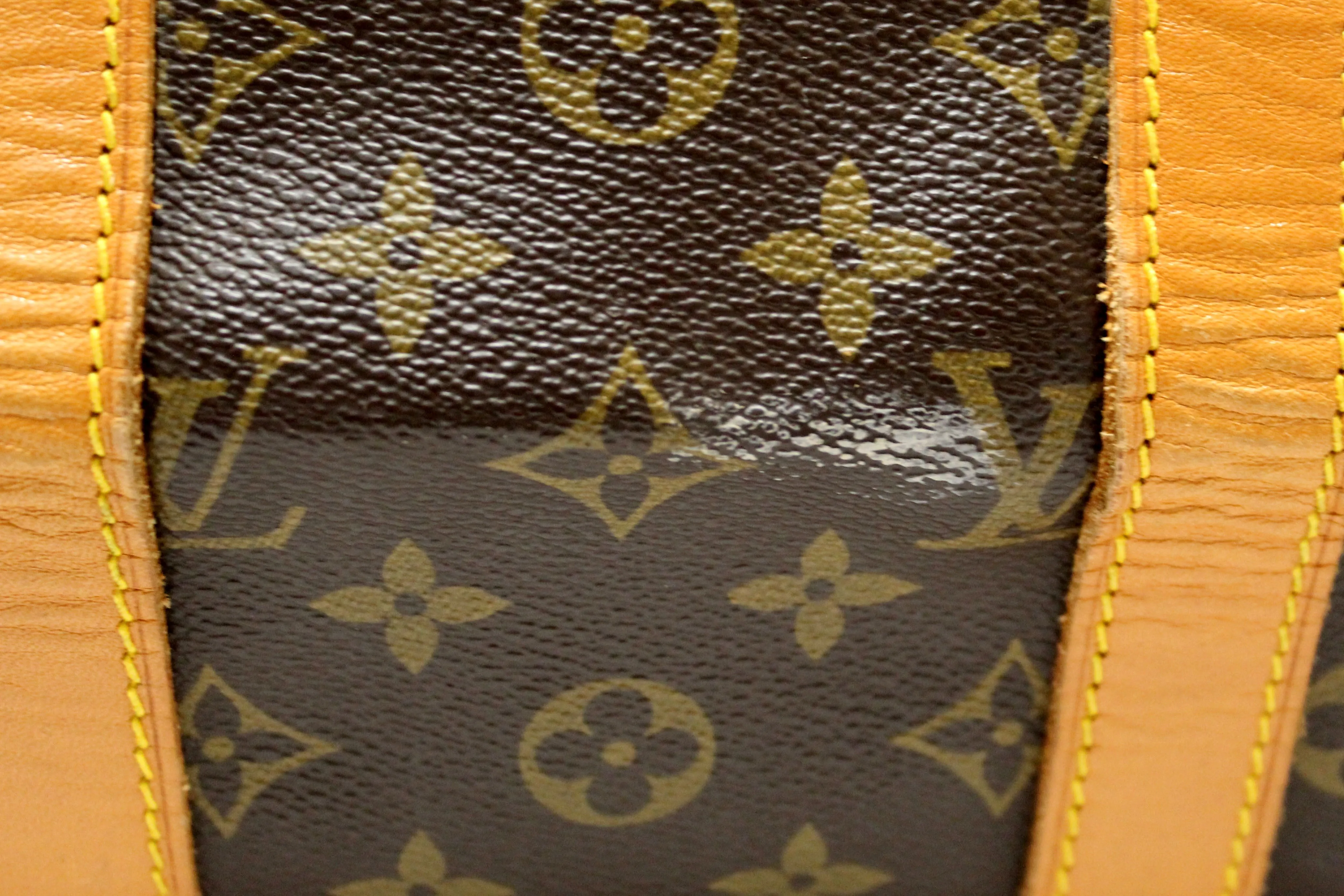 Authentic Louis Vuitton Classic Monogram Keepall Bandouliere 45 Travel Bag