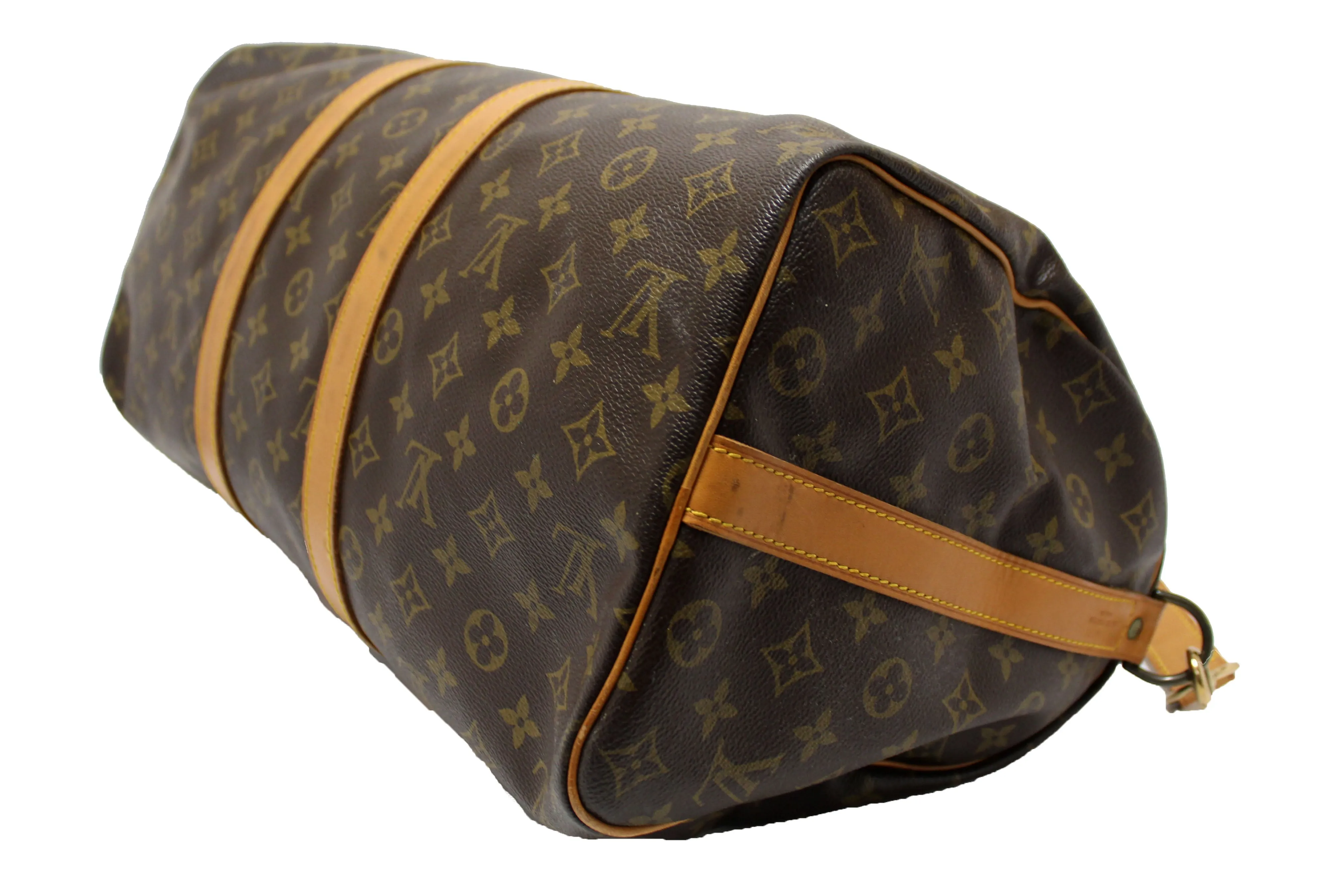 Authentic Louis Vuitton Classic Monogram Keepall Bandouliere 45 Travel Bag