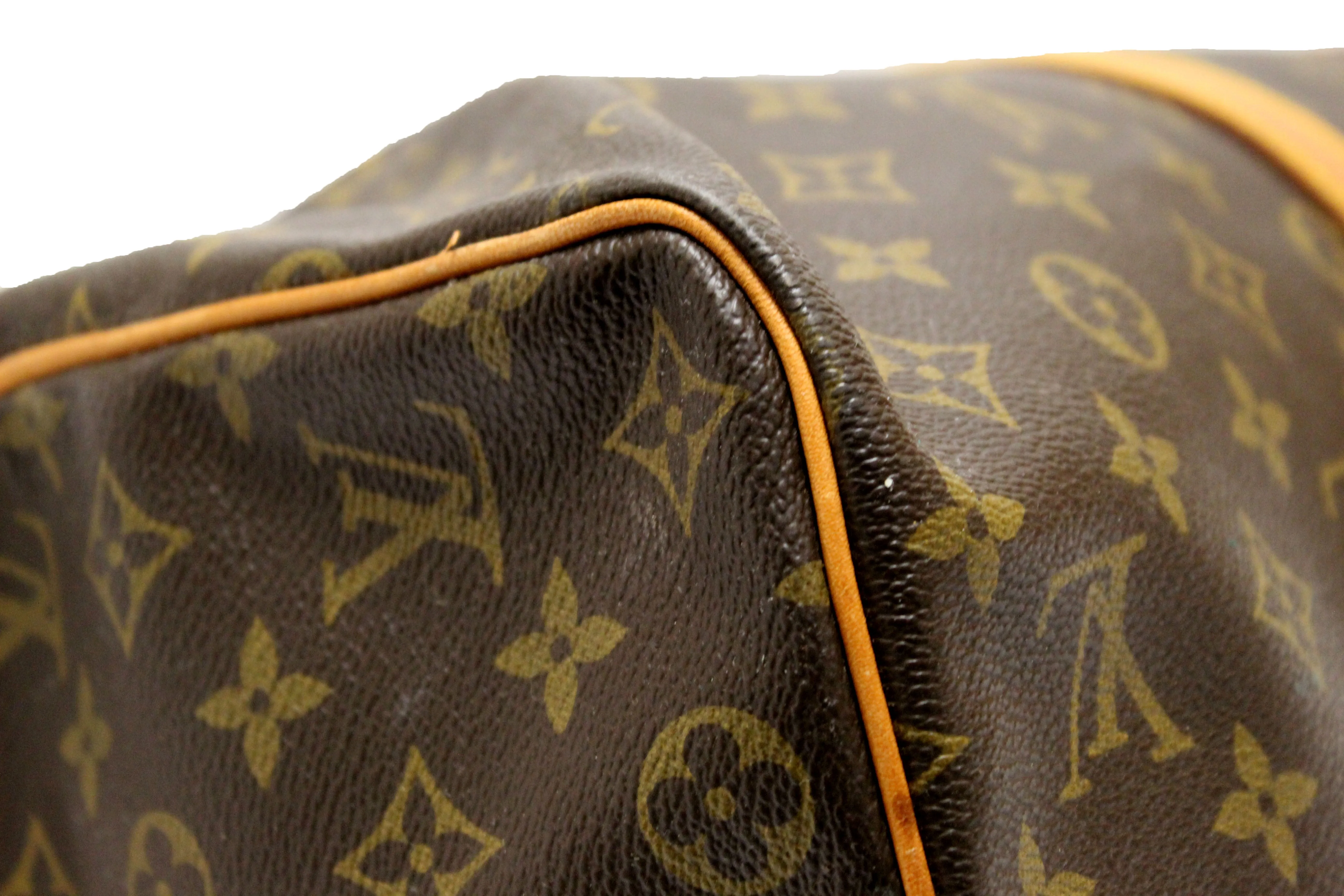 Authentic Louis Vuitton Classic Monogram Keepall Bandouliere 45 Travel Bag