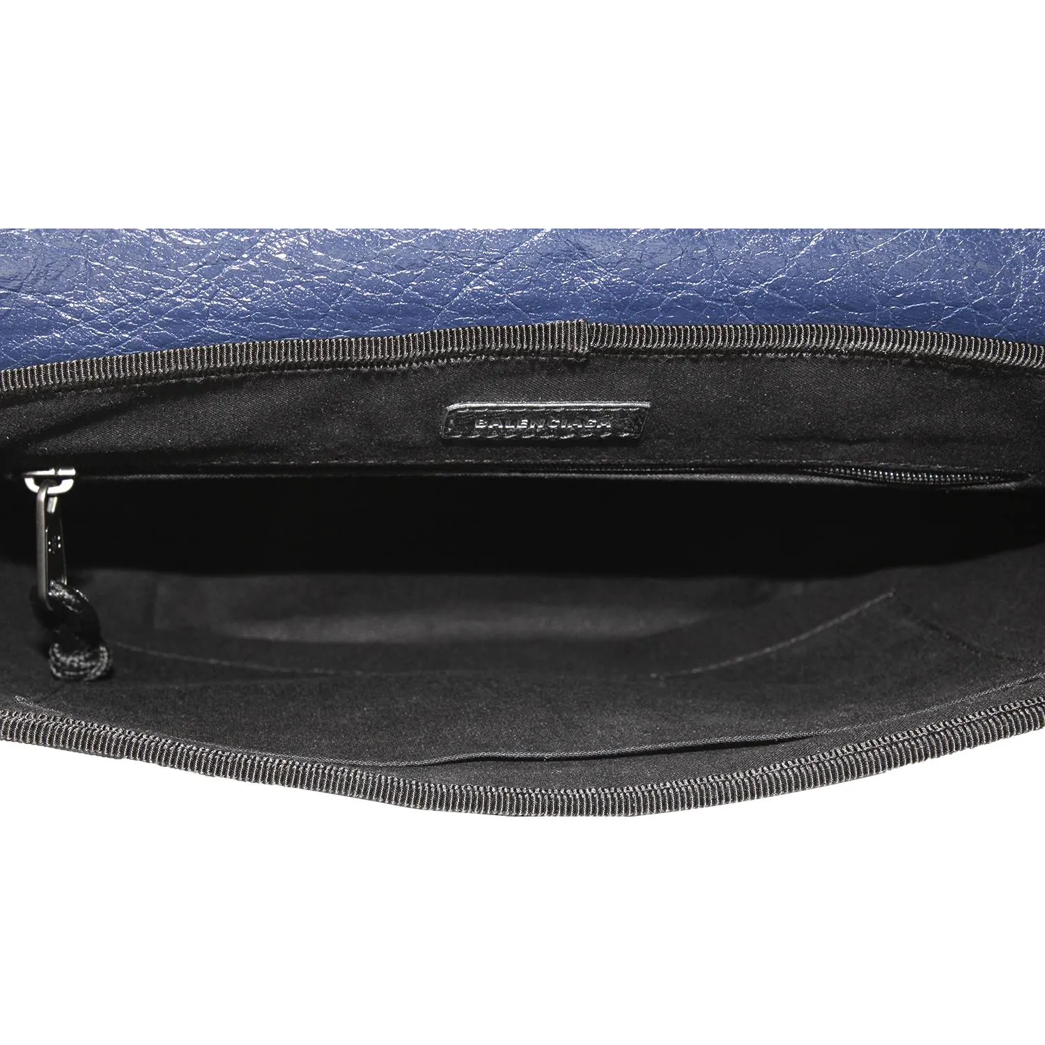 Balenciaga Arena Blue Lambskin Leather Flap Messenger Bag