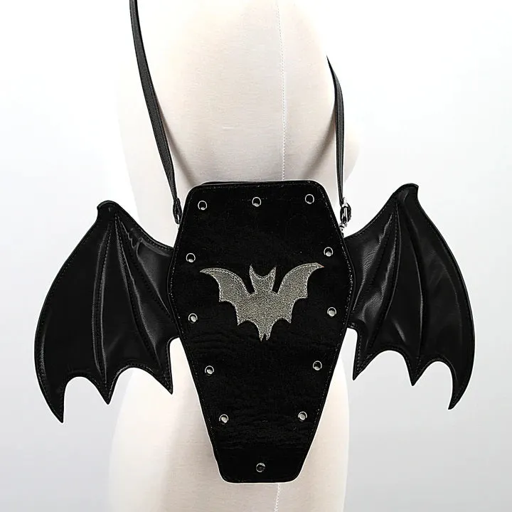 Bat Coffin Crossbody Purse