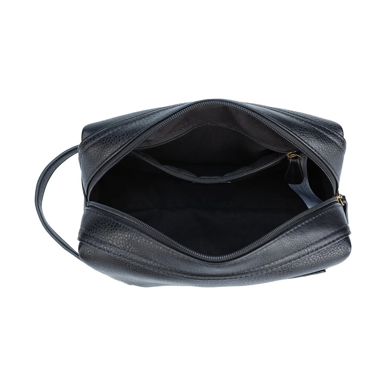 Black Fletcher Vegan Leather Dopp Kit