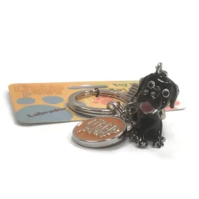 Black Labrador breed 3D keyring pedigree