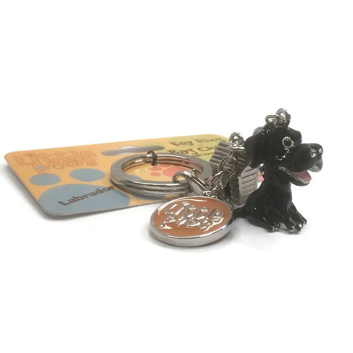 Black Labrador breed 3D keyring pedigree