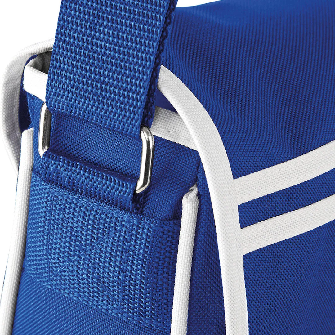 Blue & White Retro Messenger Bag