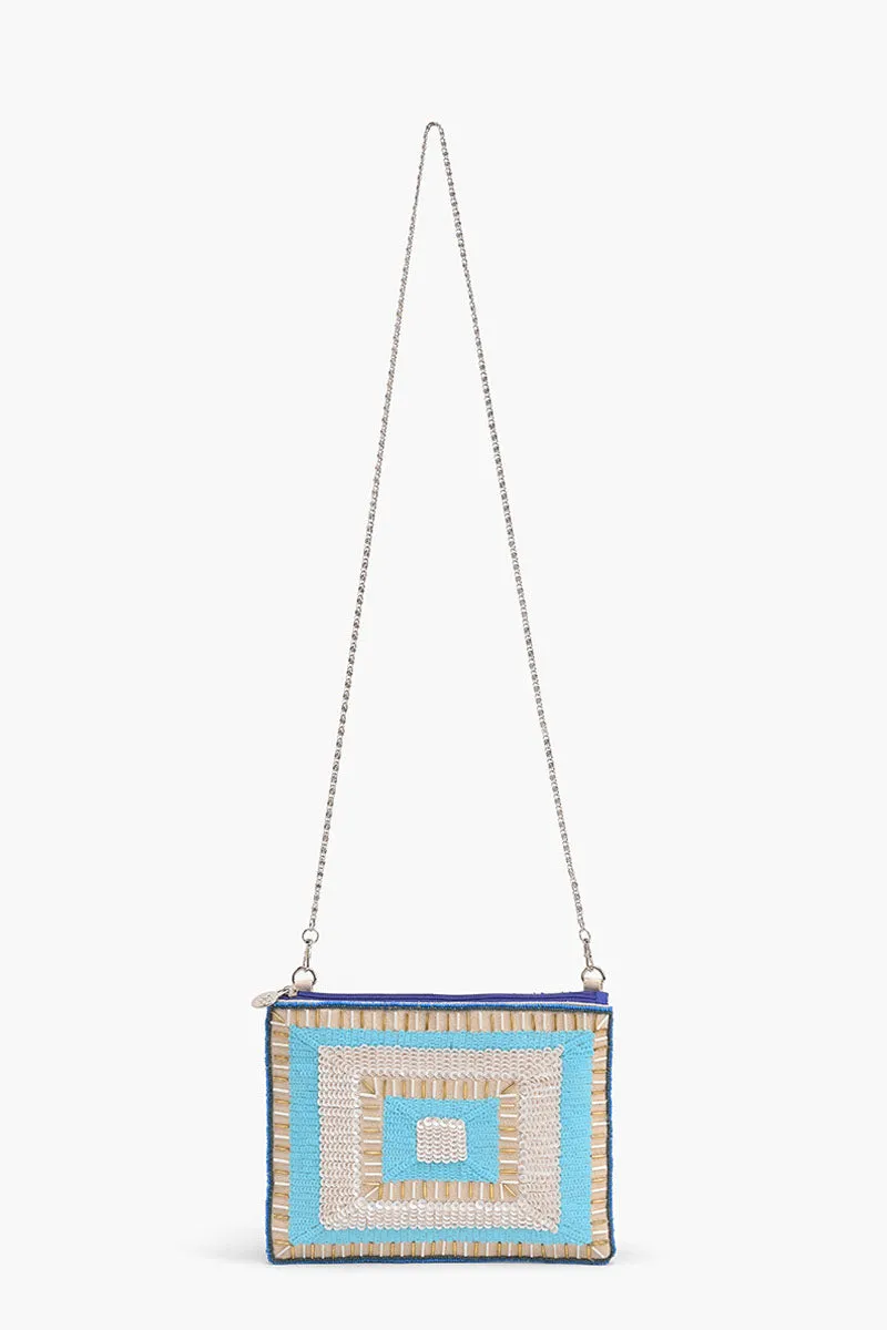 Blue Angel Embellished Clutch