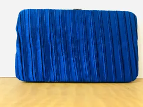 Blue Silk Tapestry Clutch