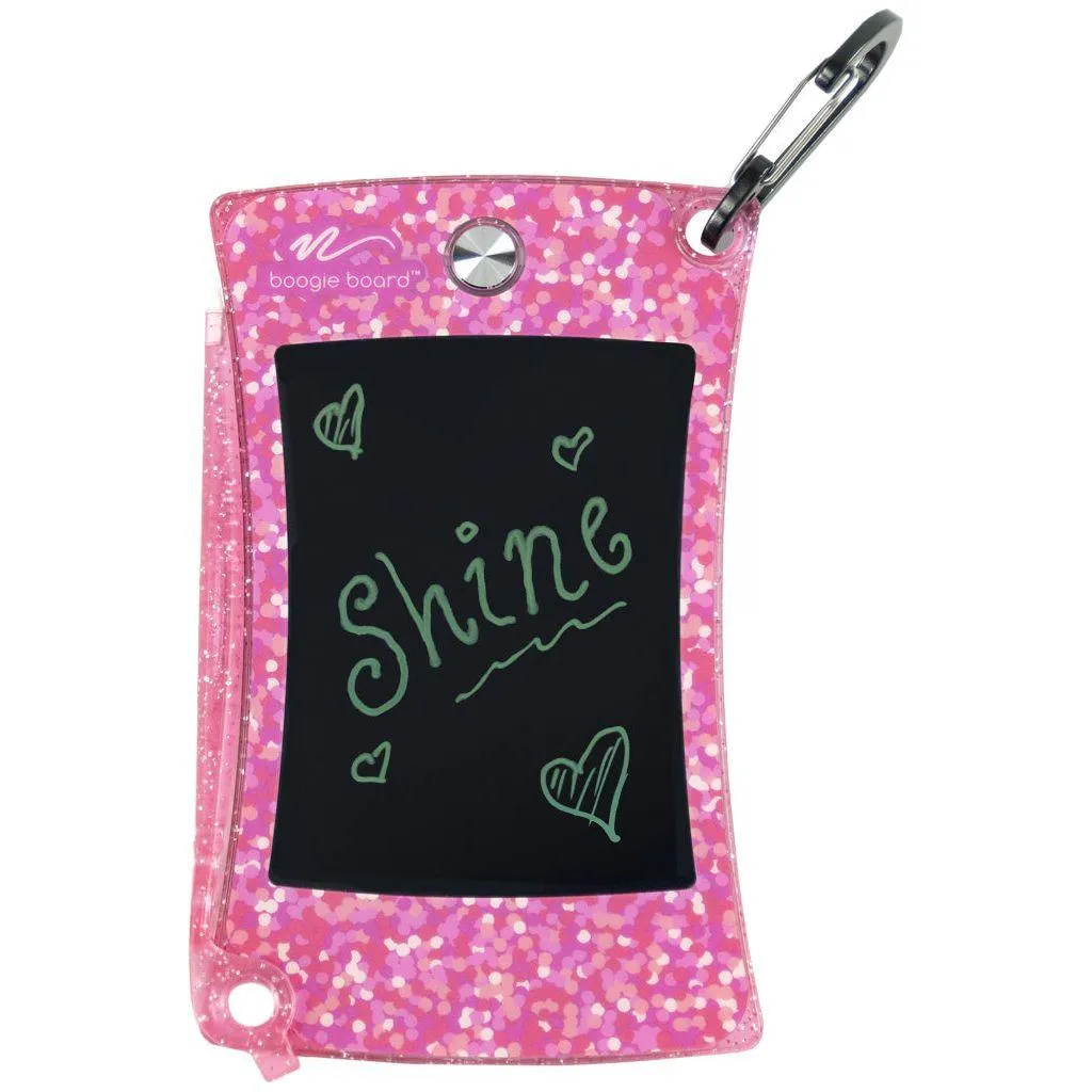 Boogie Board Jot Pocket with Clip Shimmer Collection Pink