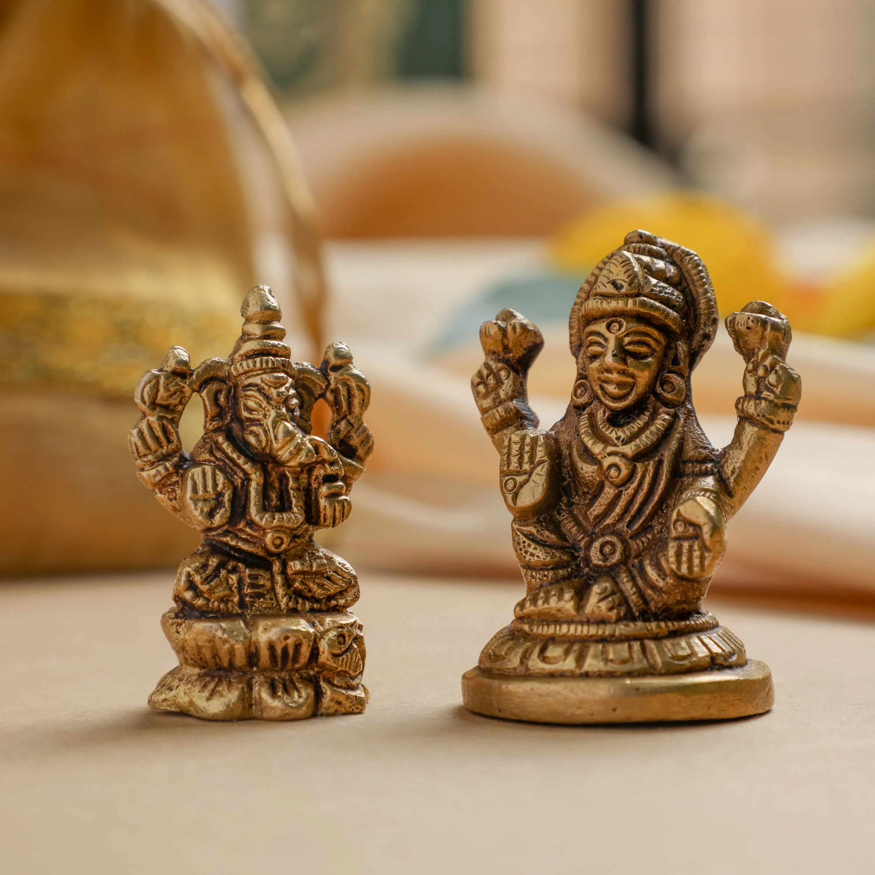 Brass Laxmi Ganesh Gift