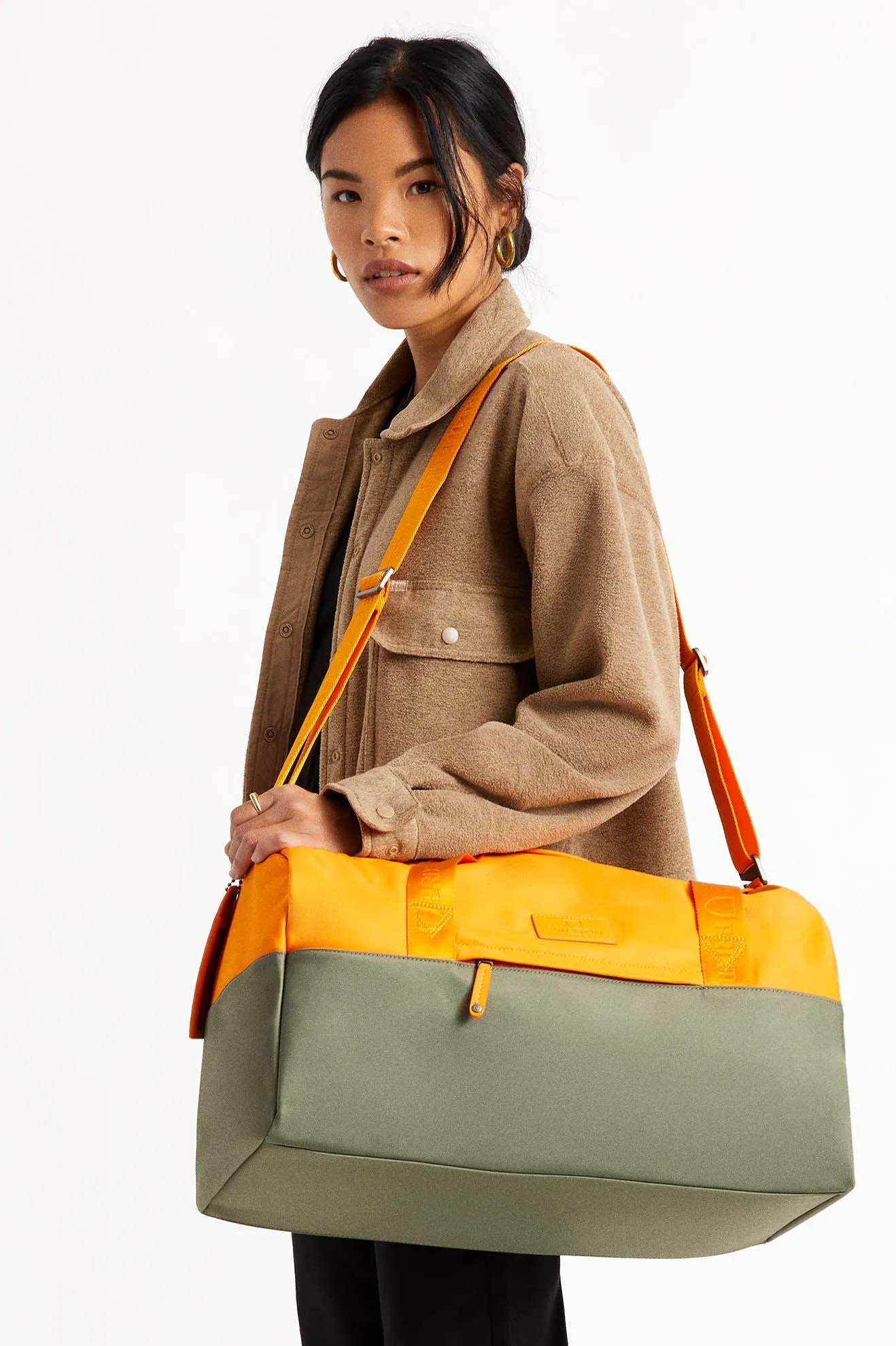 Brixton x Vessel Weekender - Orange/Olive