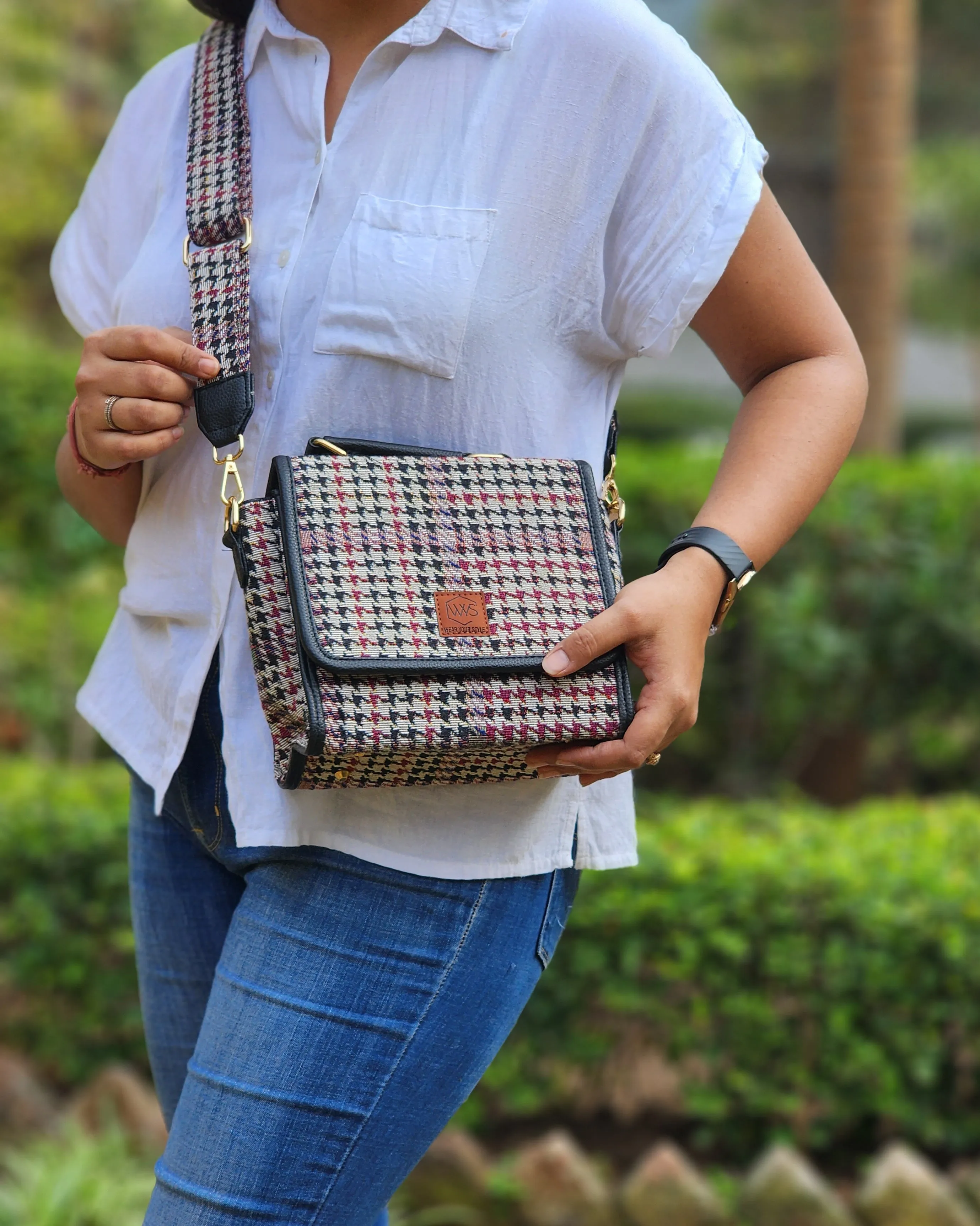 Burgundy Blend Messenger Sling