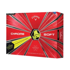 Callaway Chrome Soft Truvis Golf Balls Yellow/Black - 1 Dozen