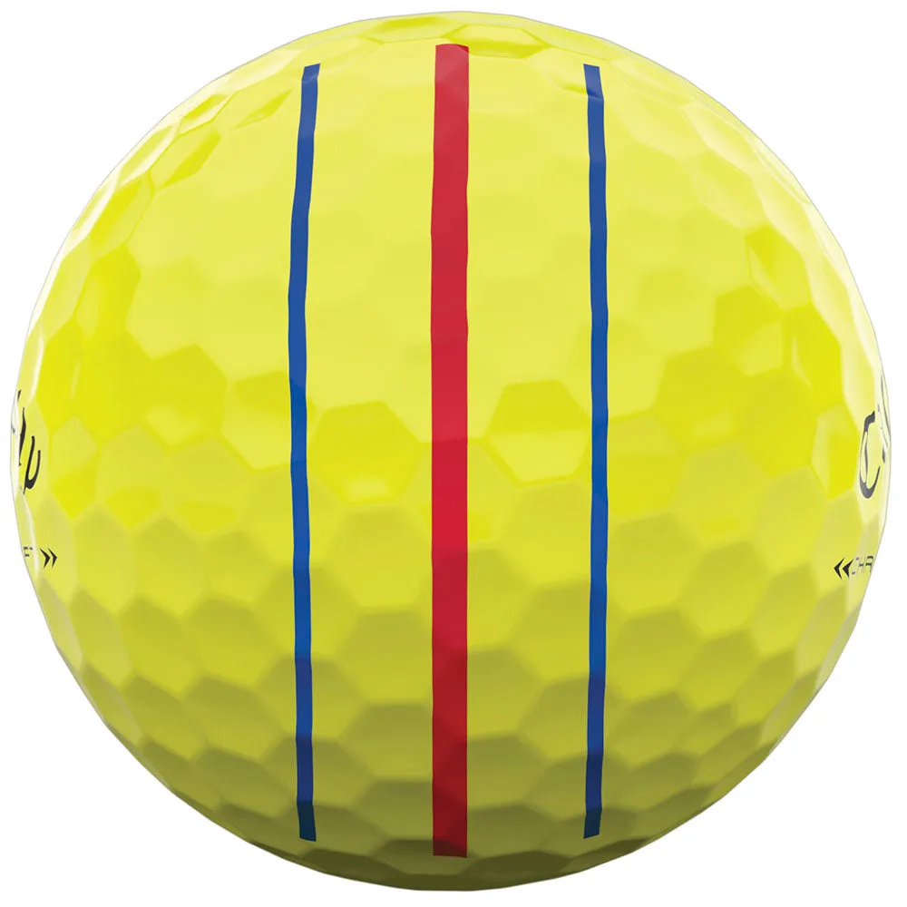 Callaway Chrome Soft X LS Triple Track Golf Balls - Yellow - Double Dozen