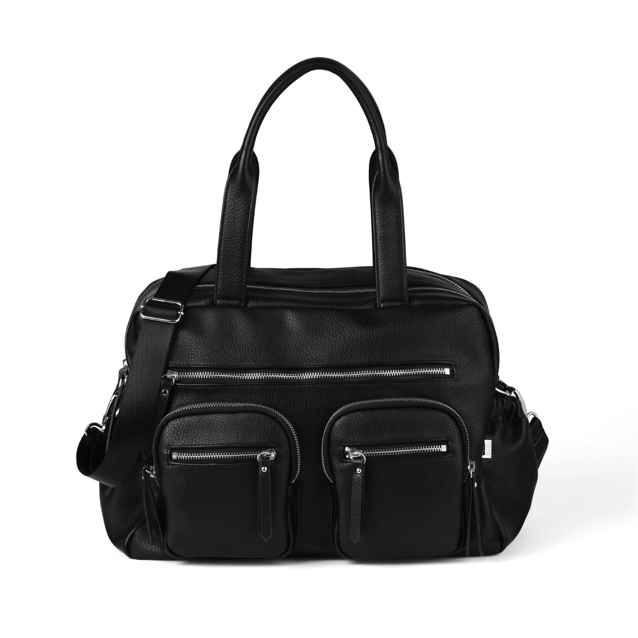 Carry All Nappy Bag - Black Dimple Vegan Leather