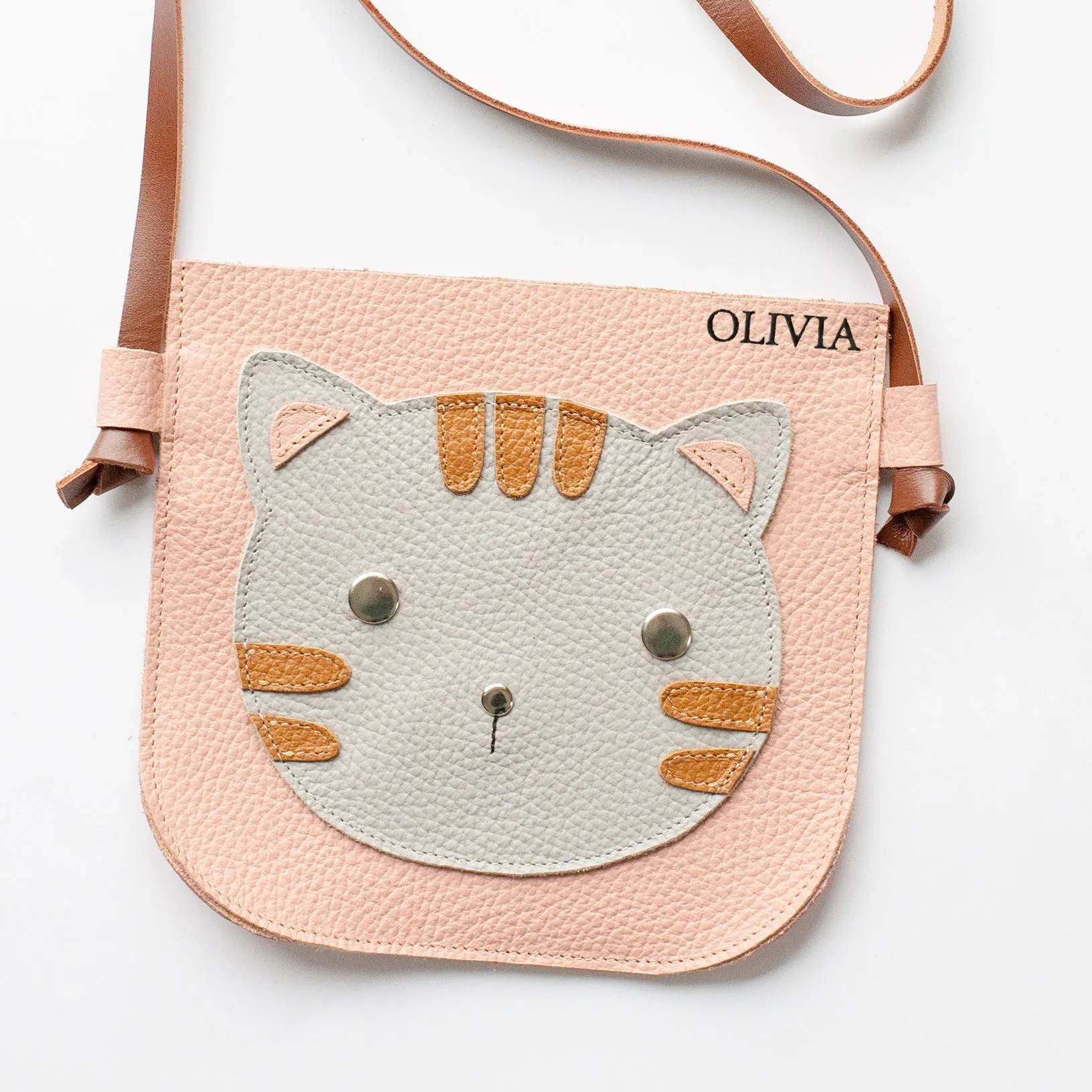 Cat Bag Personalized Leather Crossbody Kitten Purse