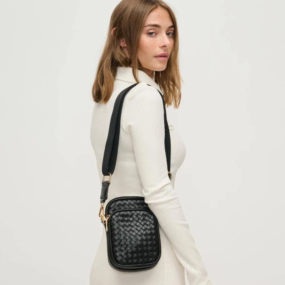 Celeste Woven Crossbody - Black