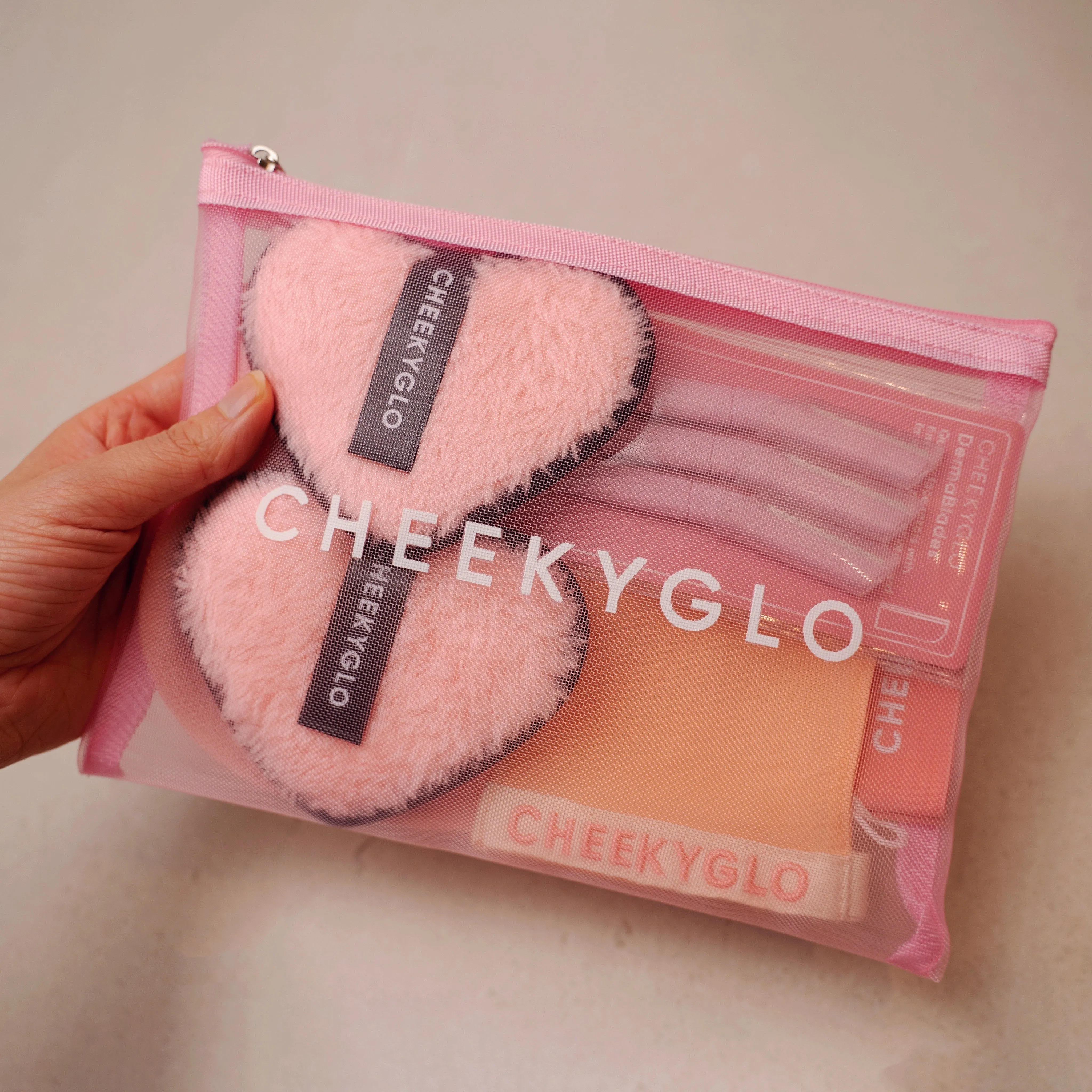 CheekyGlo Mesh Makeup Bag