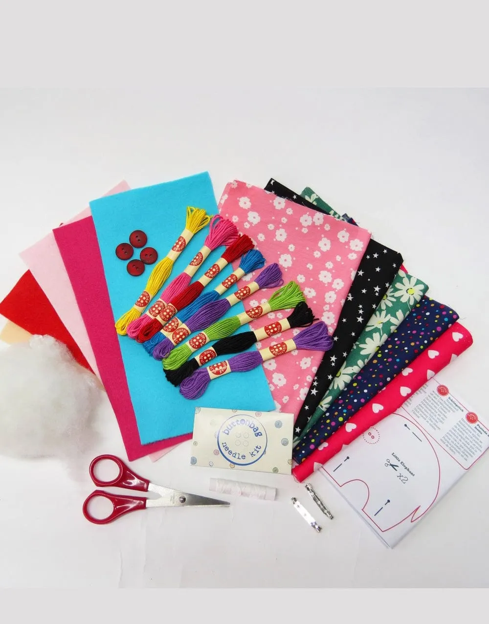 Children's Learn to Sew Suitcase Kit, Buttonbag