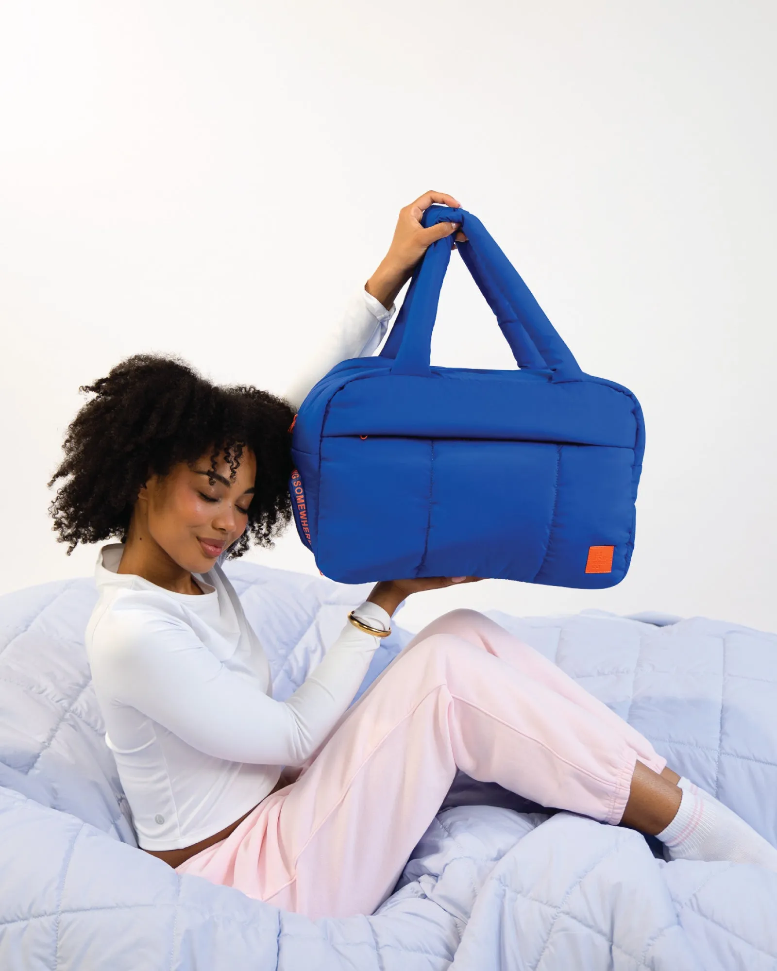 Cobalt Marshmallow Duffle Bag