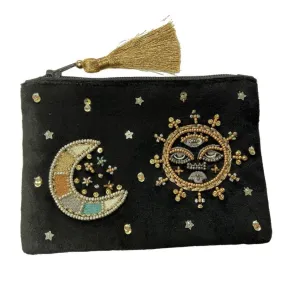 Coin Purse - Sun And Moon - Black