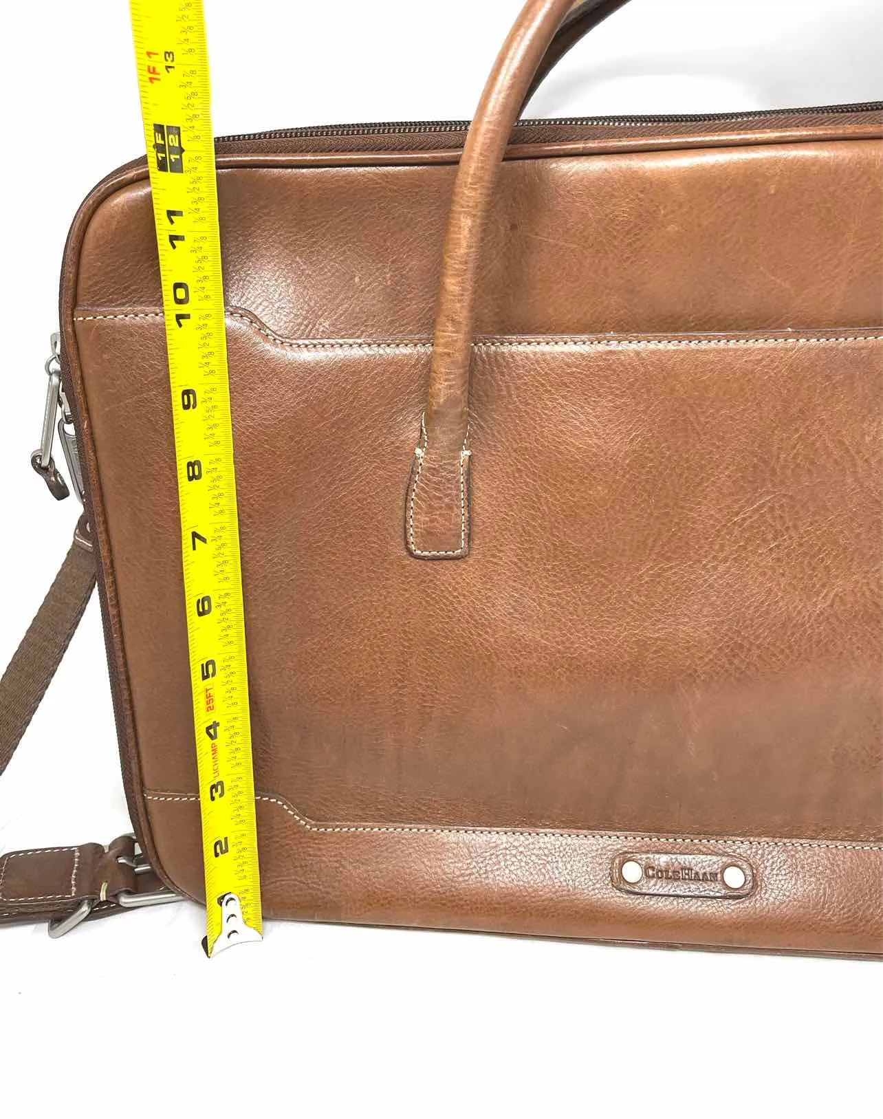 Cole Haan Brown Leather Luggage Messenger Bag