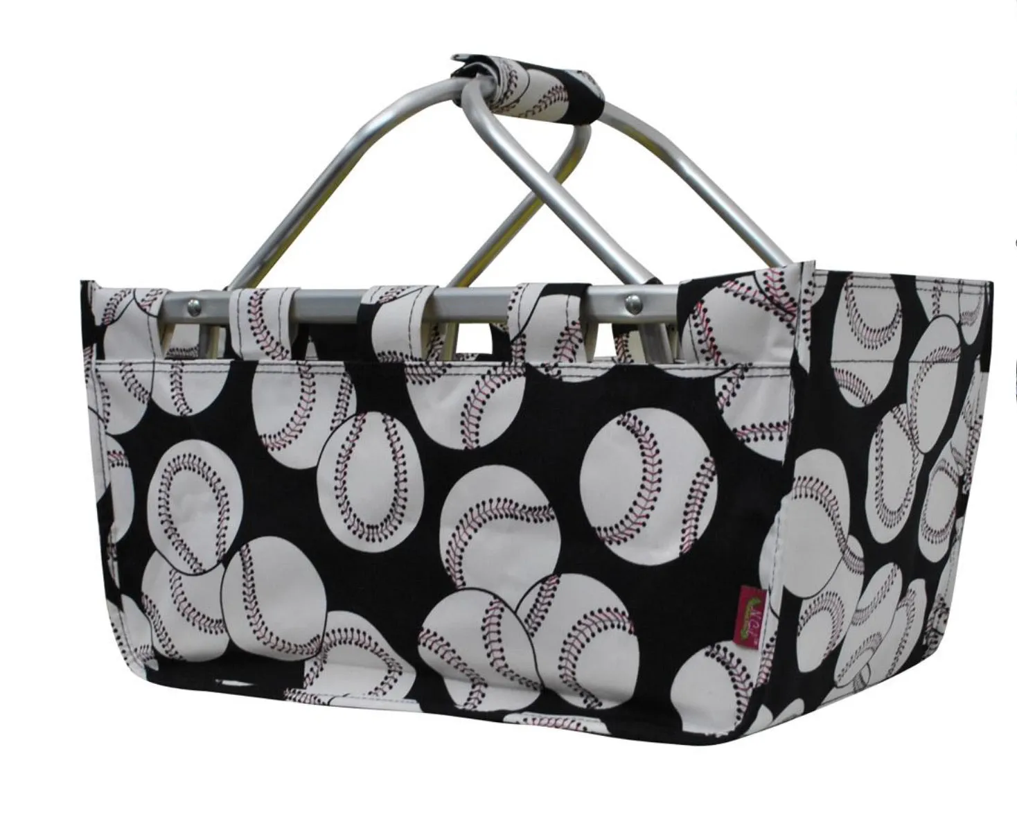 Collapsible Canvas Ball Park, Shopping, Market, Picnic and Pool Tote (NGIL Brand)