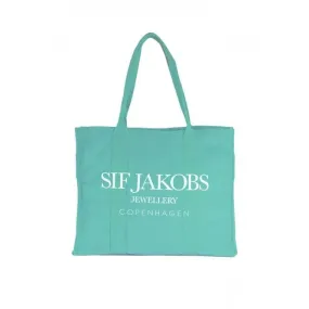 Common Cotton Felt pad Tote Turquoise Bag SJ-TOTEBAGTQ