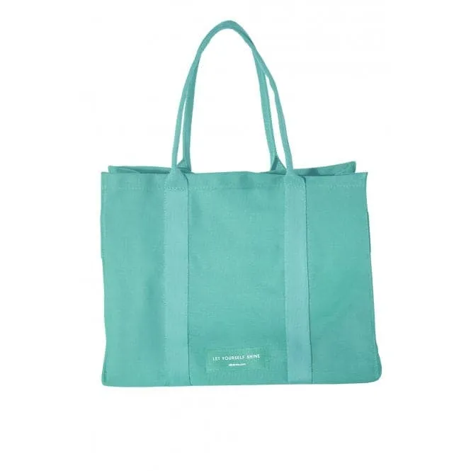 Common Cotton Felt pad Tote Turquoise Bag SJ-TOTEBAGTQ