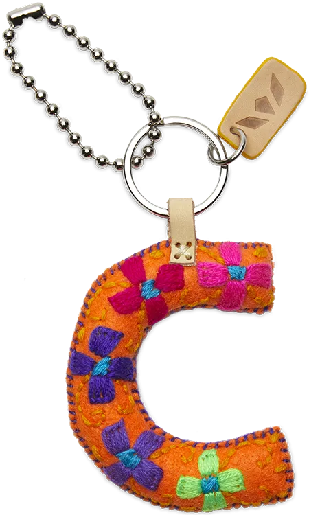 Consuela | Orange Felt Letter Charms