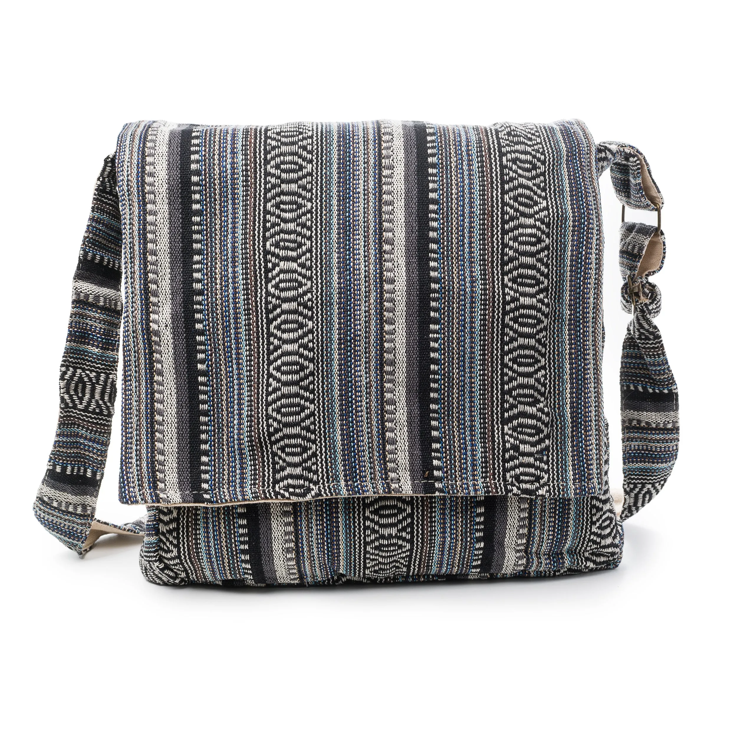 Core Hemp Crossbody Messenger Bag - Storm