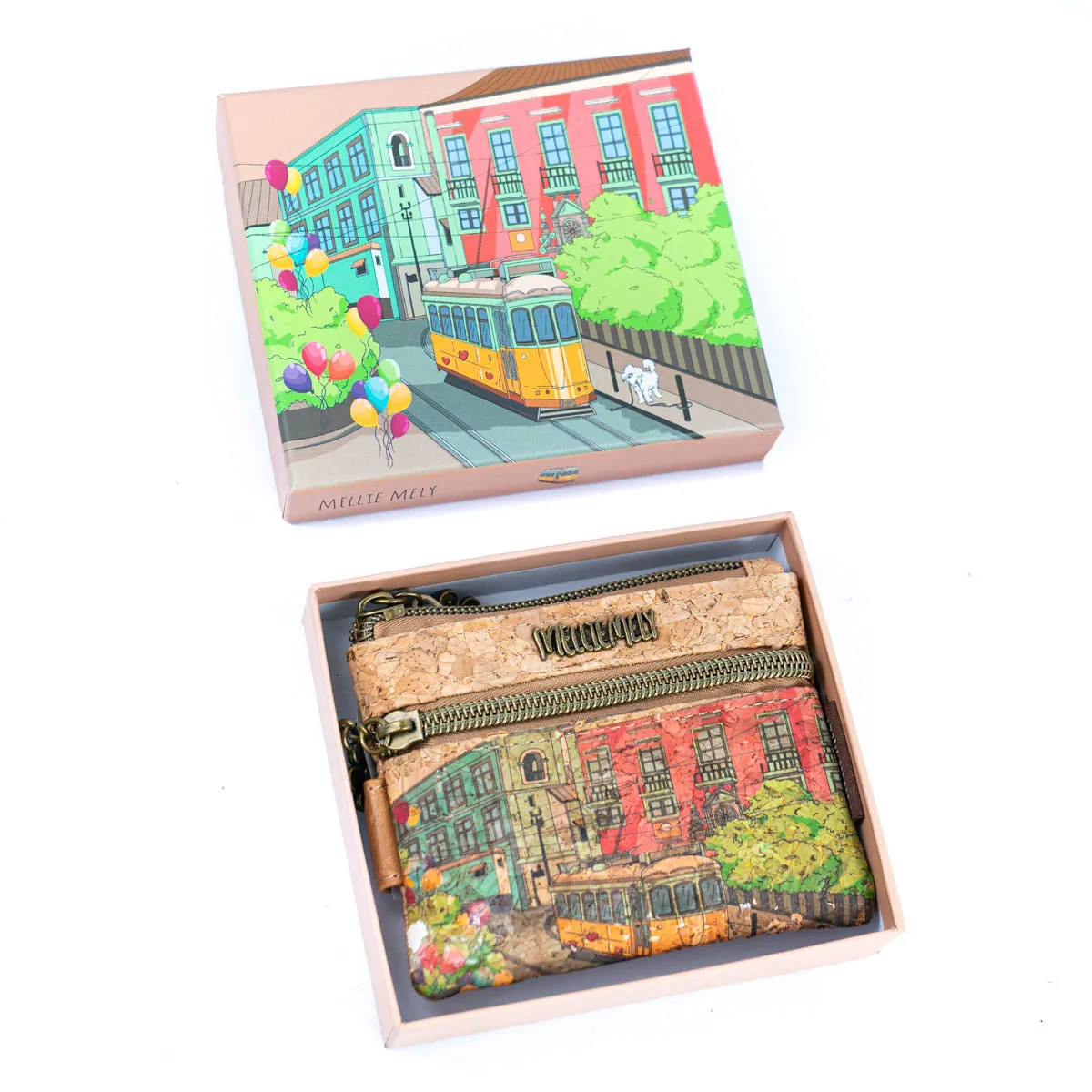 Cork Coin Purse with City Landmark Designs  BAGF-096