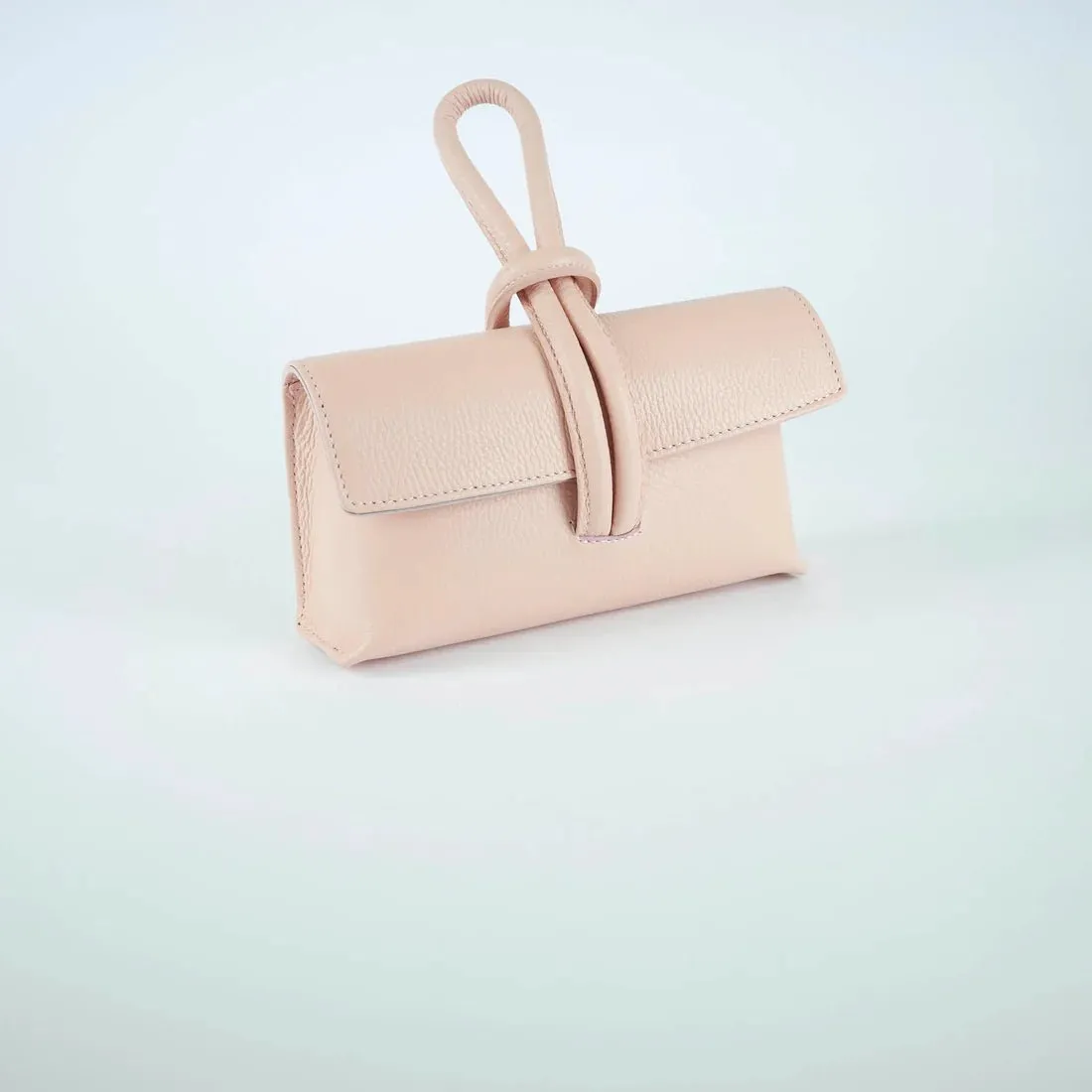 Cream Modern Leather Clutch & Crossbody